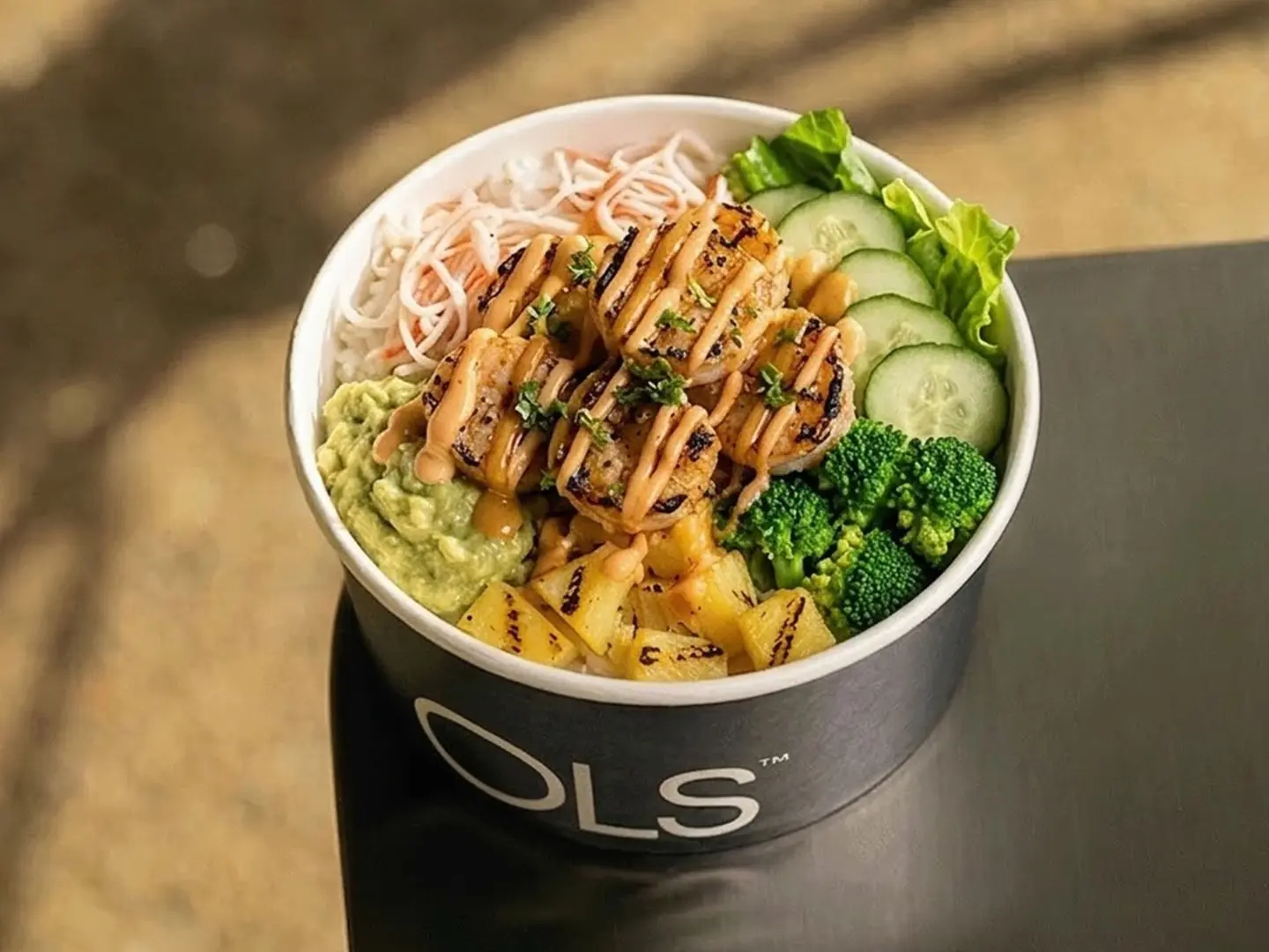 Poke Bowl Shrimp Grill
