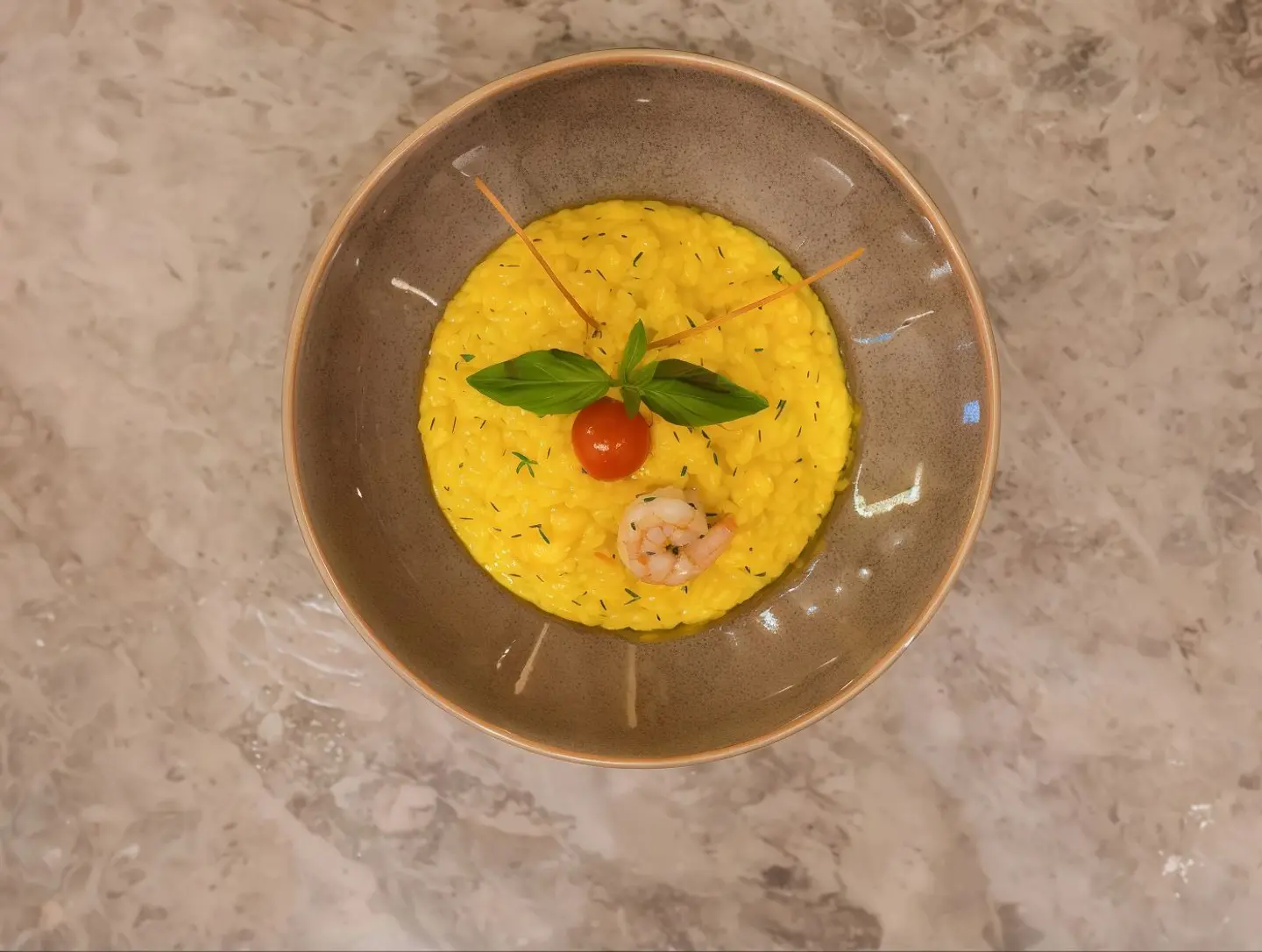 ريزوتو زعفران شرمب