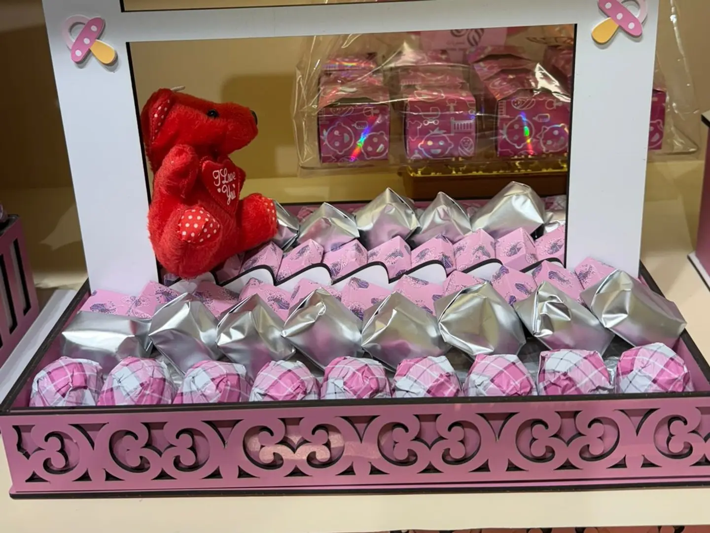 Baby Girl Belgium Chocolates With Small Teddy