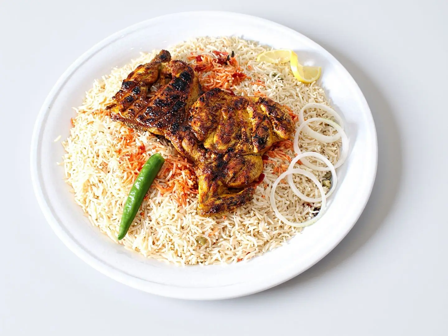 دجاج علي الفحم نص حبة