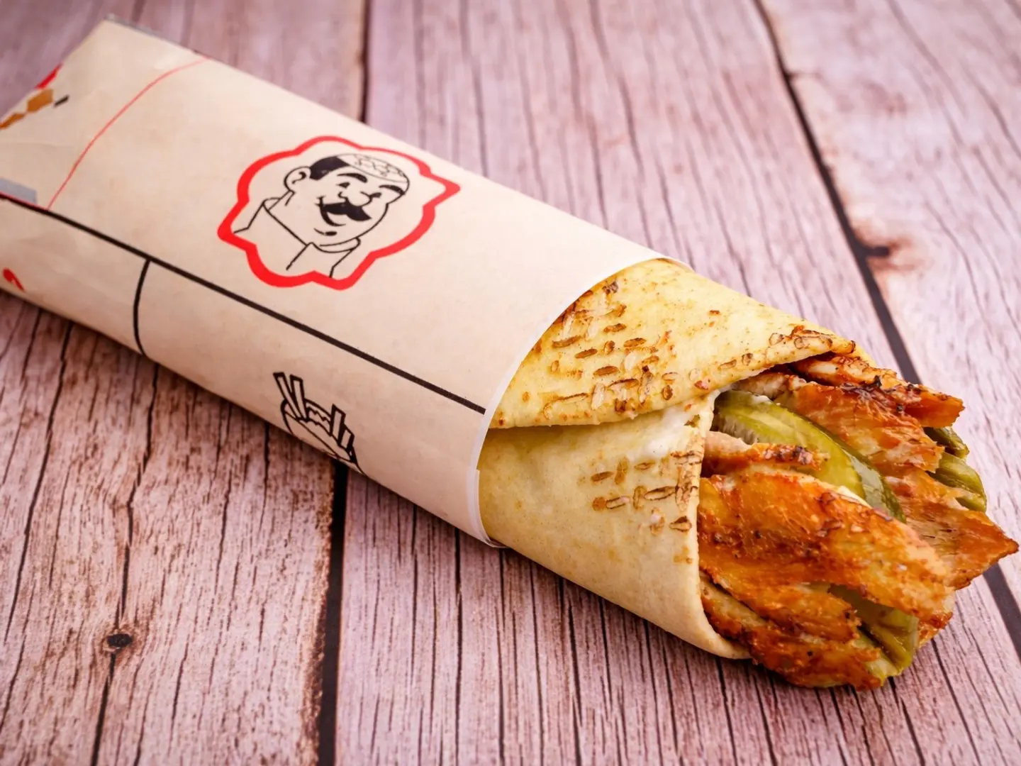 شاورما خبز عادي