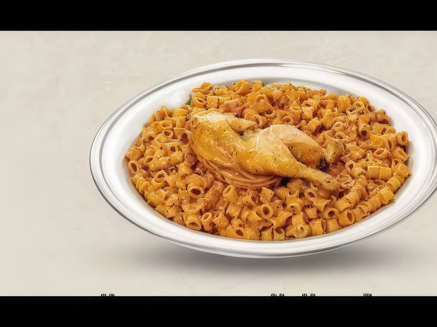 نصف حبه مضغوط مكرونه