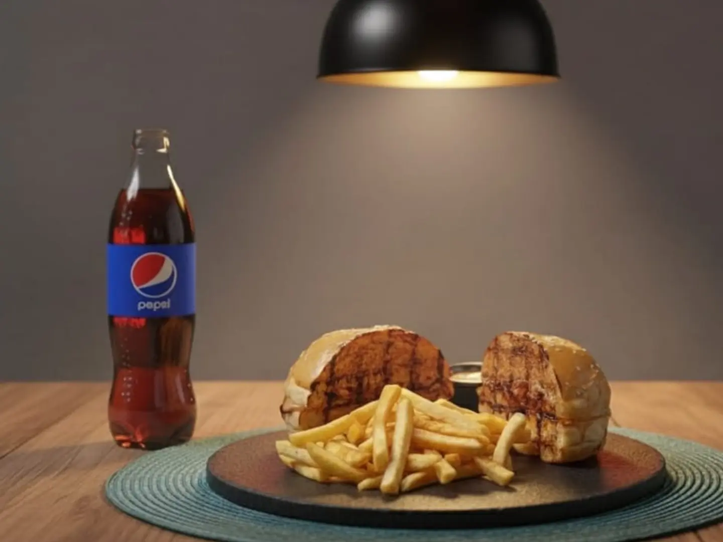 وجبة برجر الدجاج