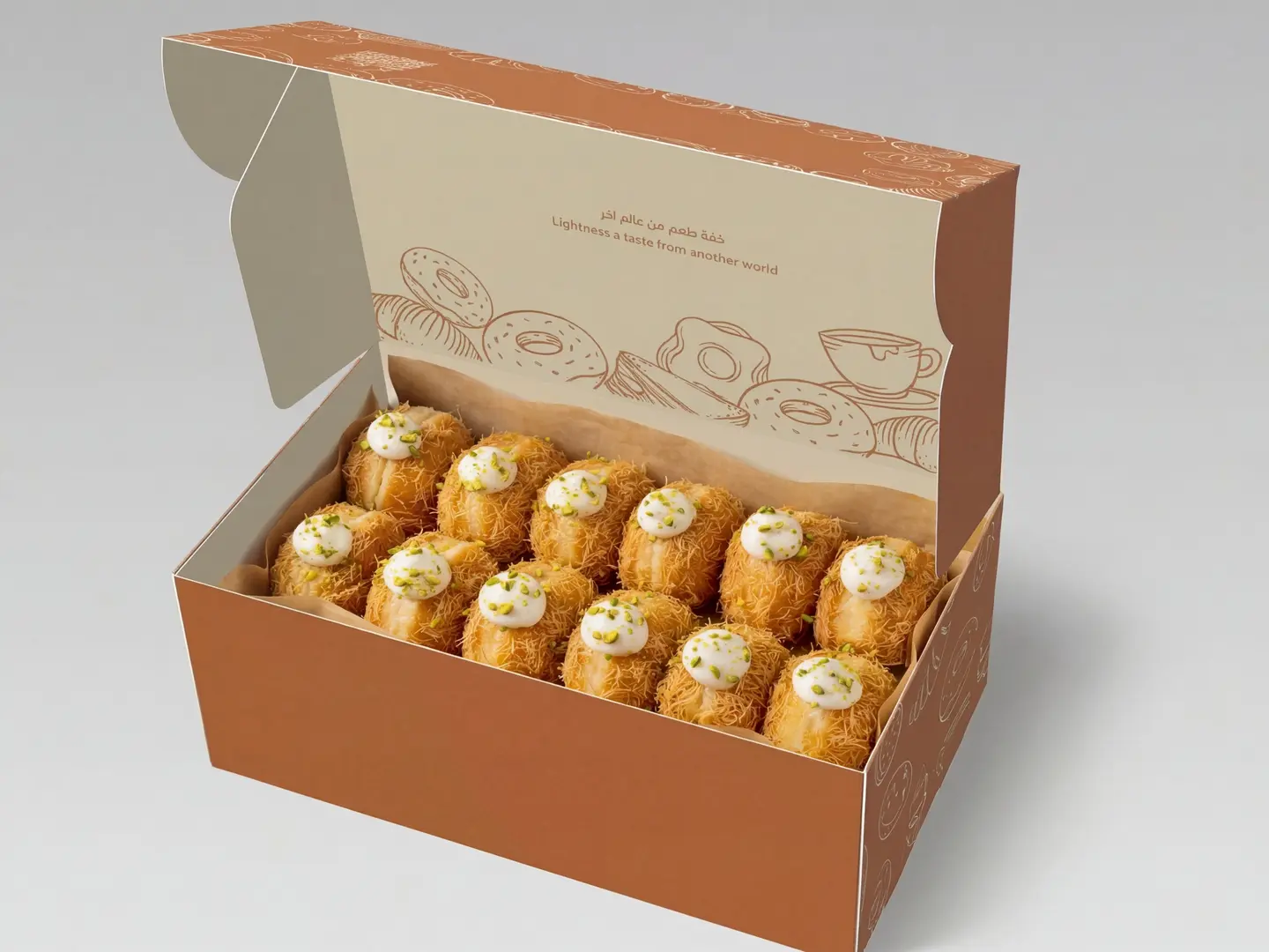 دونات كنافه بالقشطه 12 حبه