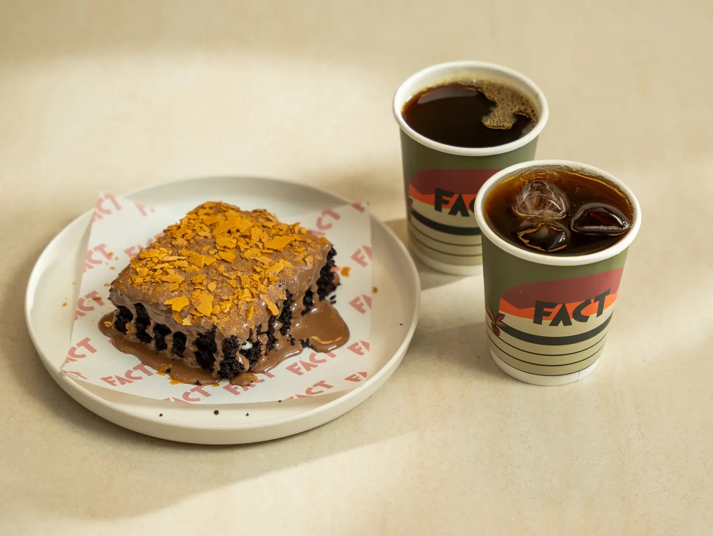 Fact Cake With 2 Coffees, Hot Today
