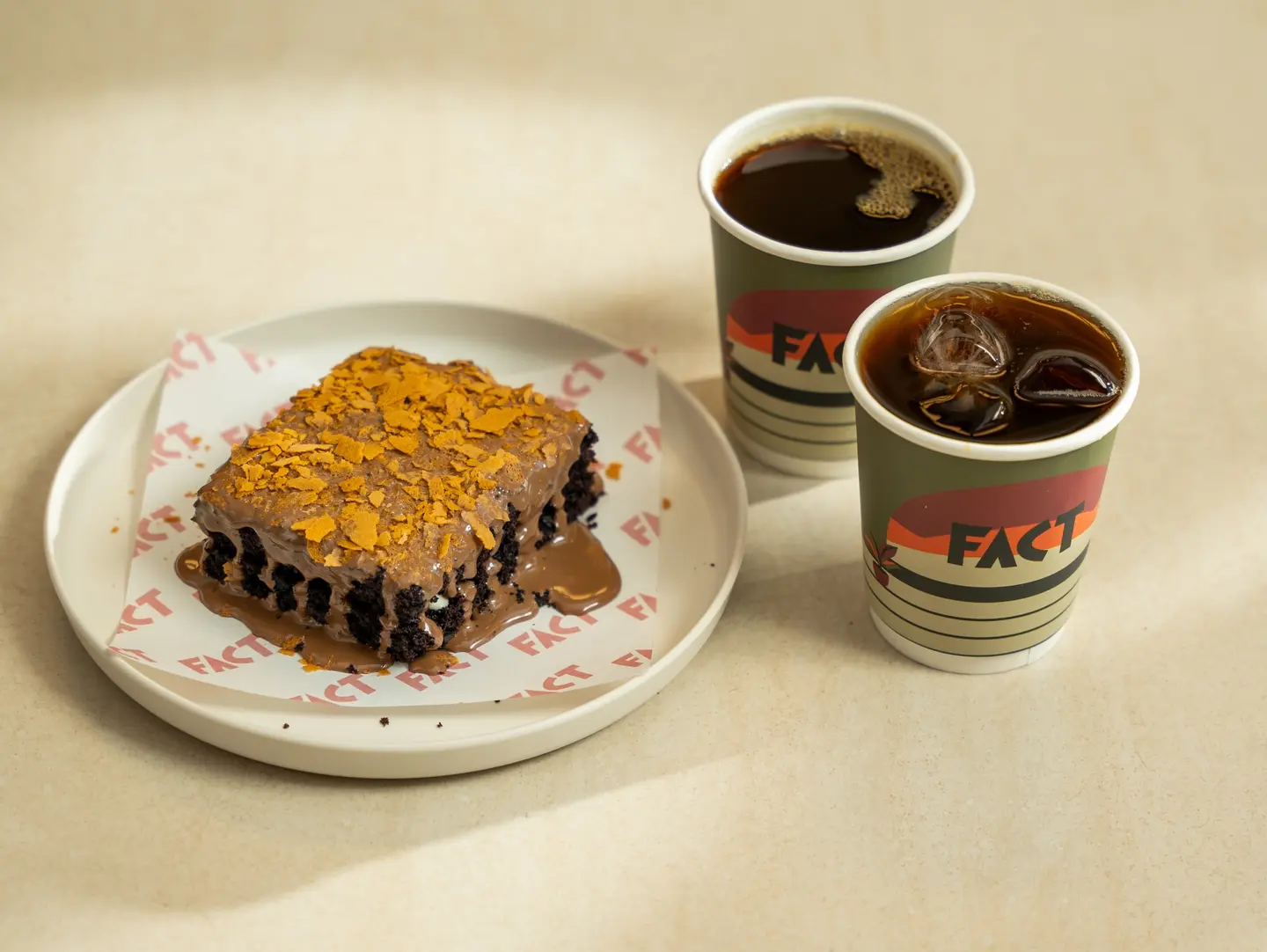 Fact Cake With 2 Coffees, Today Is Cold