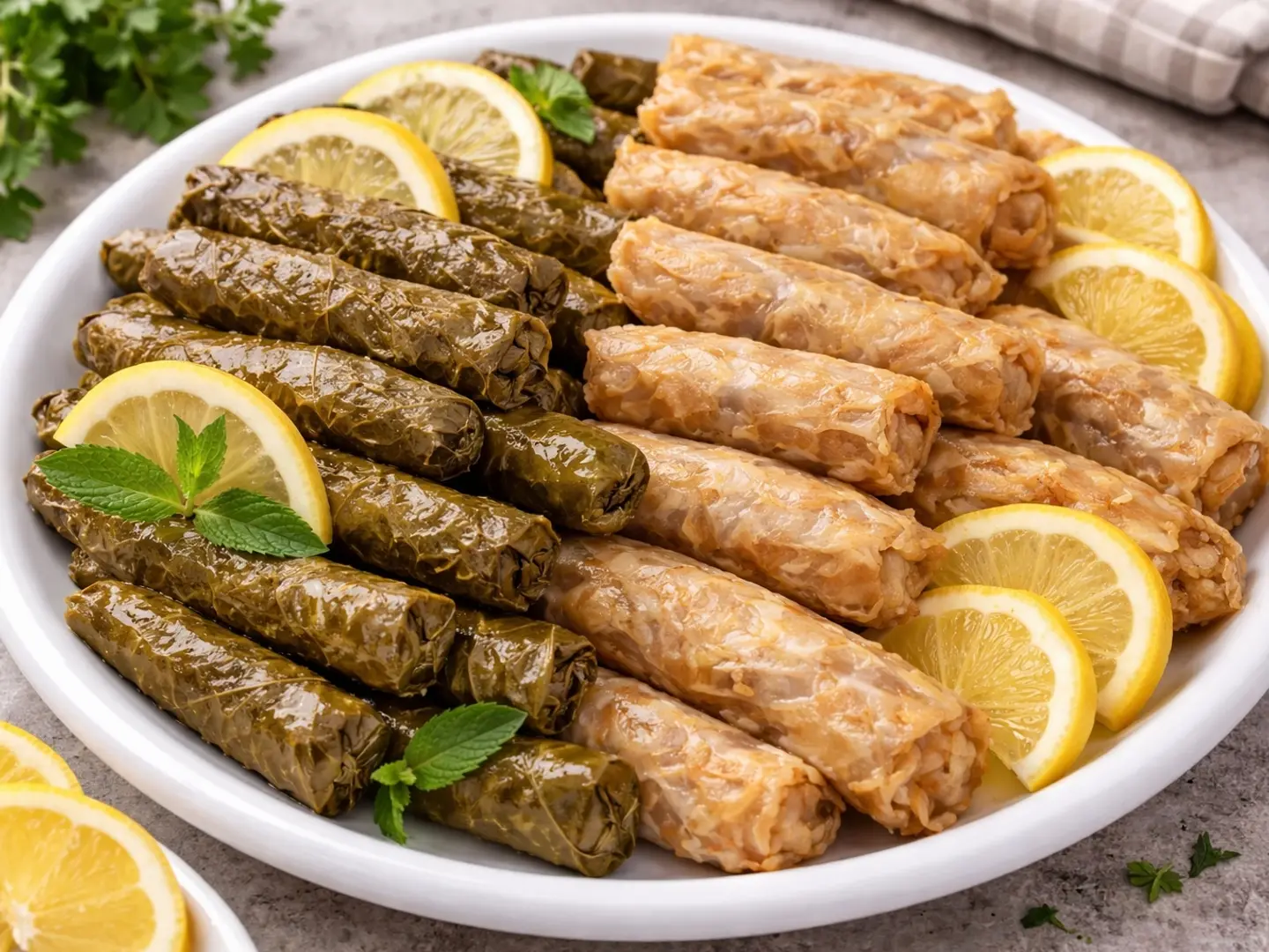 Cabbage And Grape Leaves