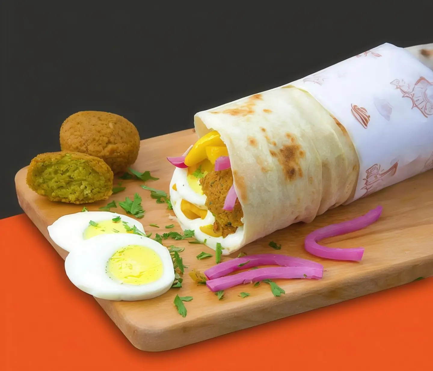 Egg Falafel Sandwich