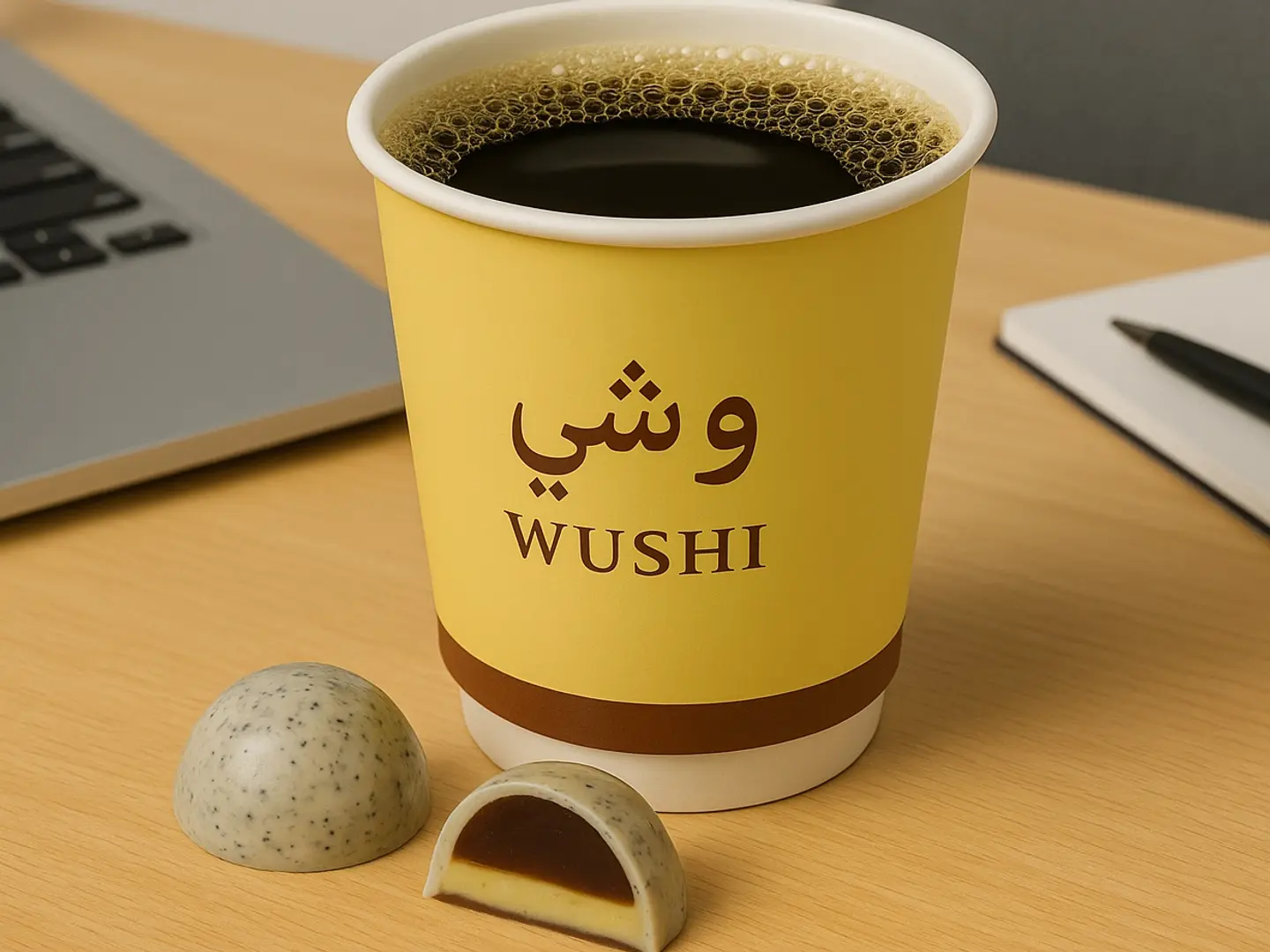 Coffee With One Piece Of Chocolate