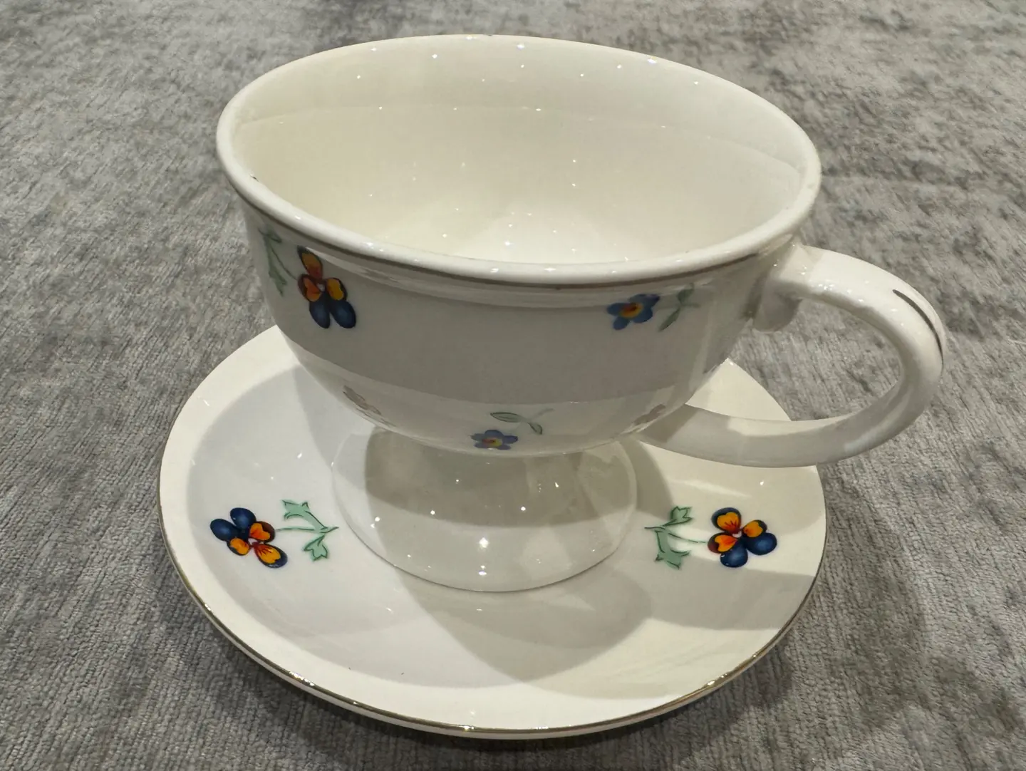 Coffee Cup With Delicate Floral Patterns