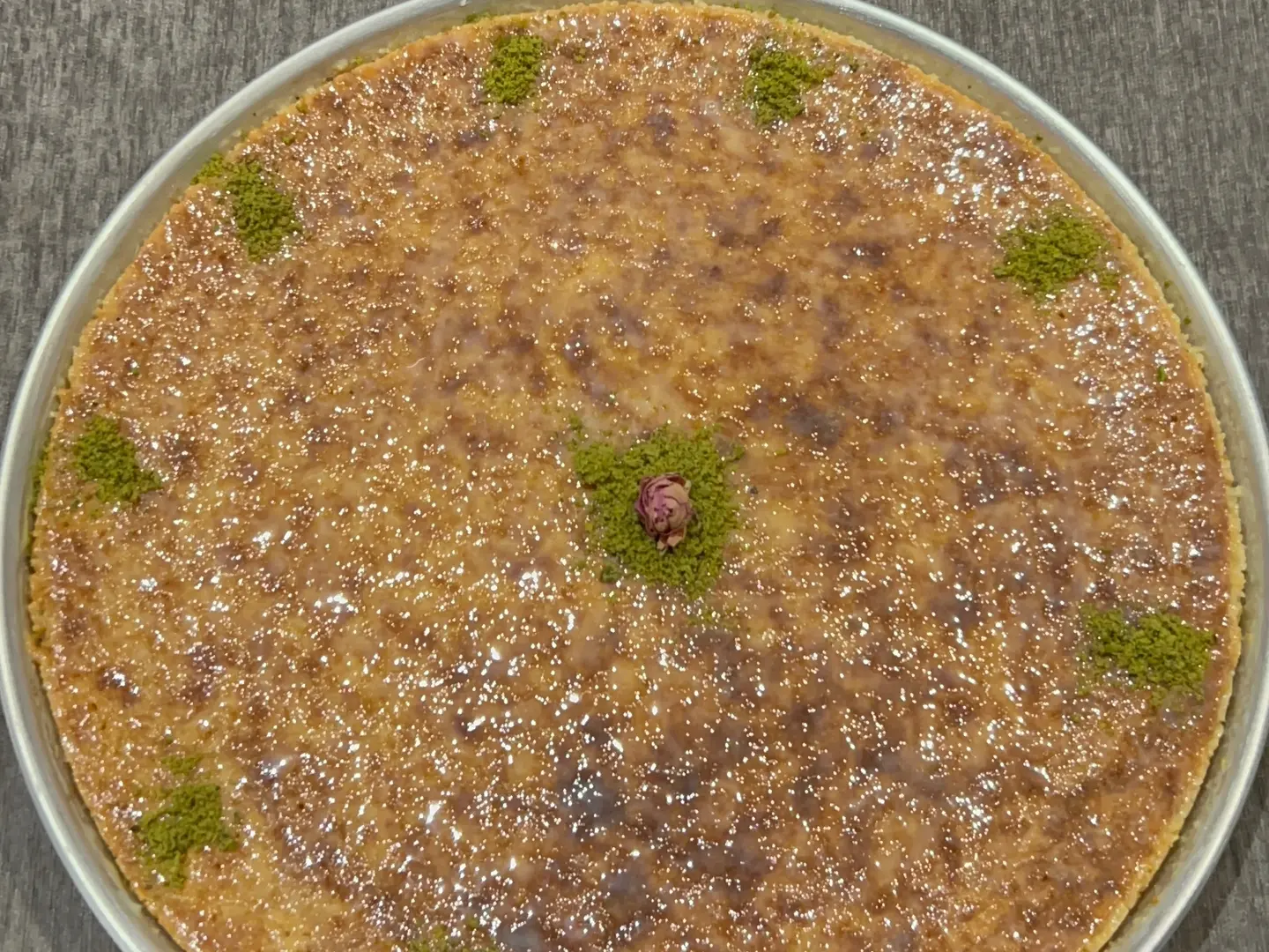 بسبوسة بحجم عائلي 30 سم