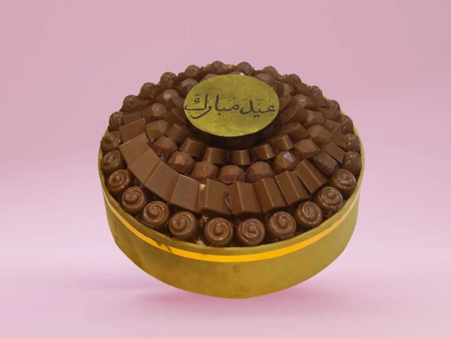 صينية شوكولاتة خشبية دائرية