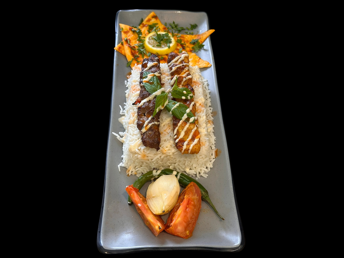 سيخين مشاوي مع الأرز