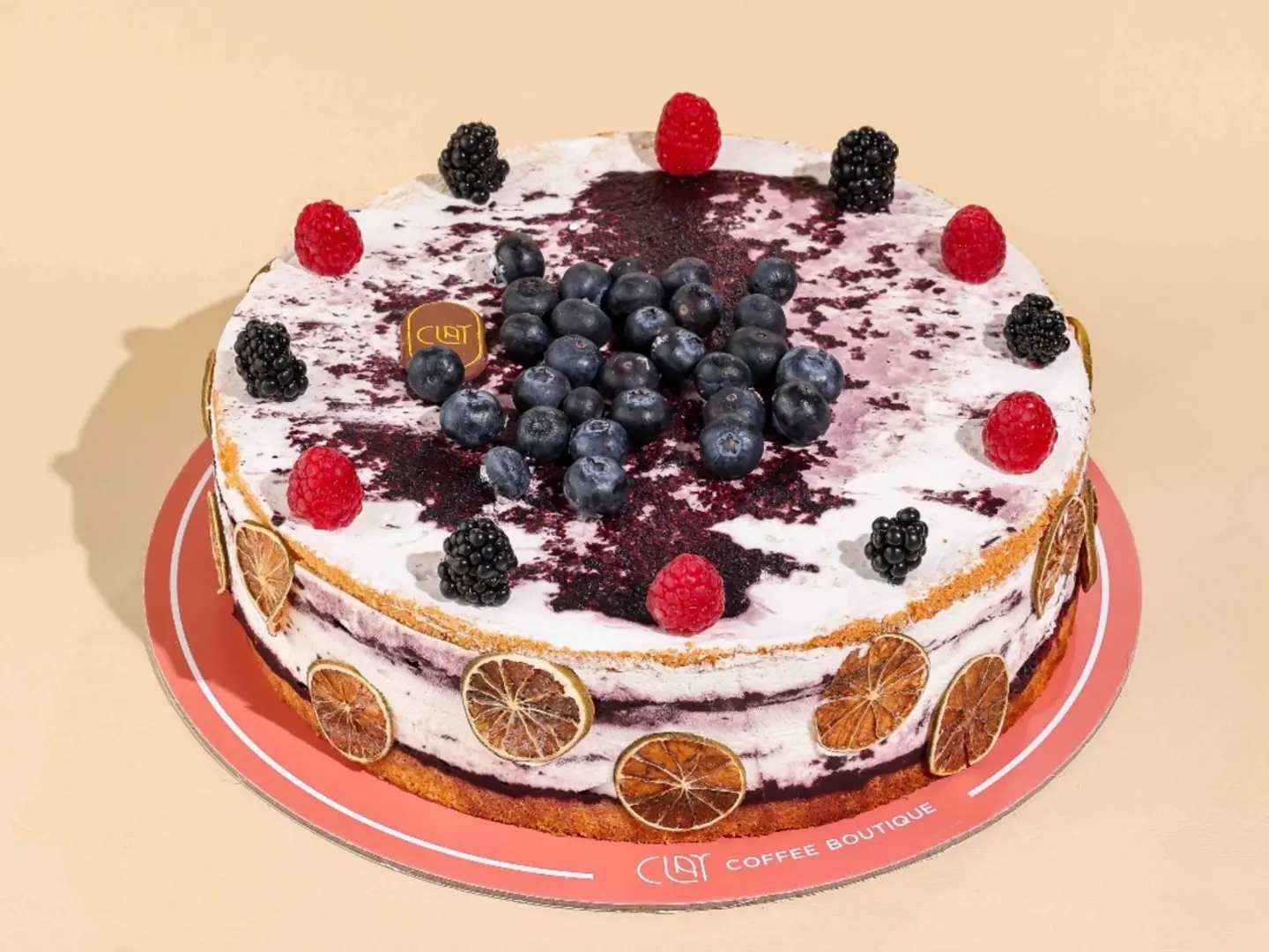 كيك الليمون بالتوت الازرق كبير