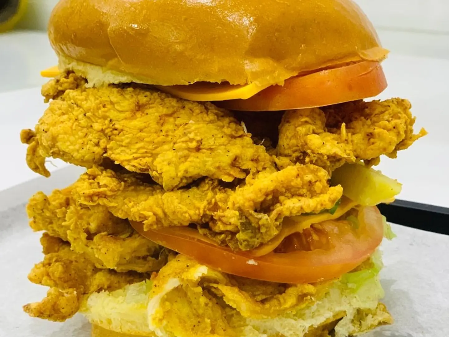 برجر زنجر العملاق-بدون بطاطس مقلية