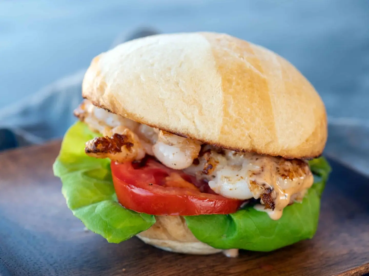 برجر روبيان جمبو-مع البطاطس المقلية