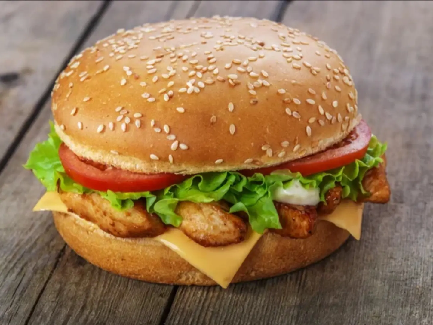 برجر دجاج فيليه-بدون بطاطس مقلية