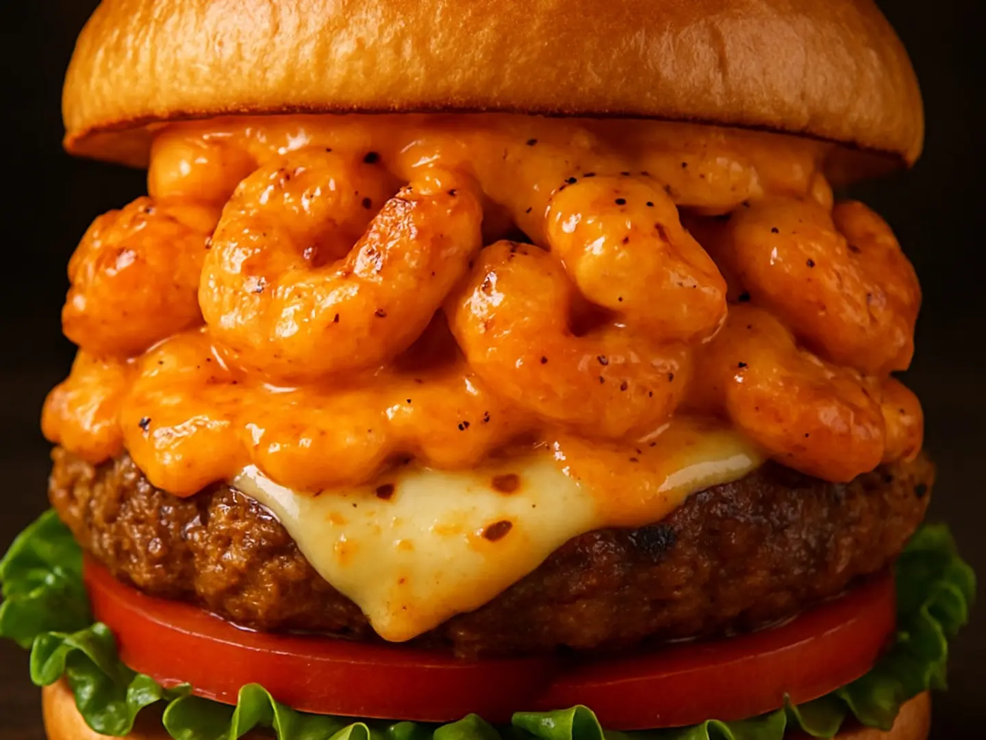 برجر روبيان دايناميت-بدون بطاطس مقلية