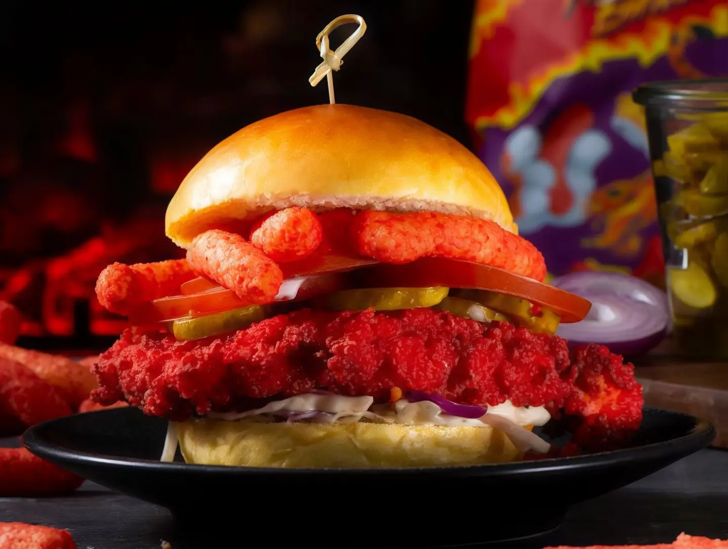 زنجر جيتوس برجر-مع البطاطس المقلية