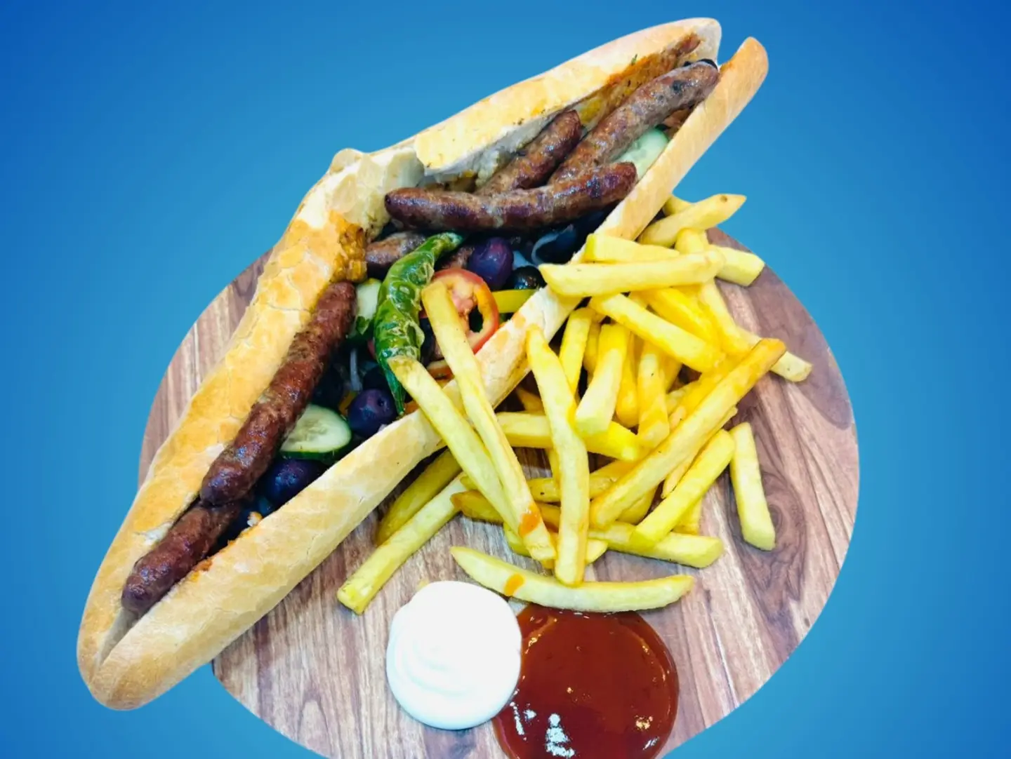 ساندويش مرقاز (نقانق- سجق)