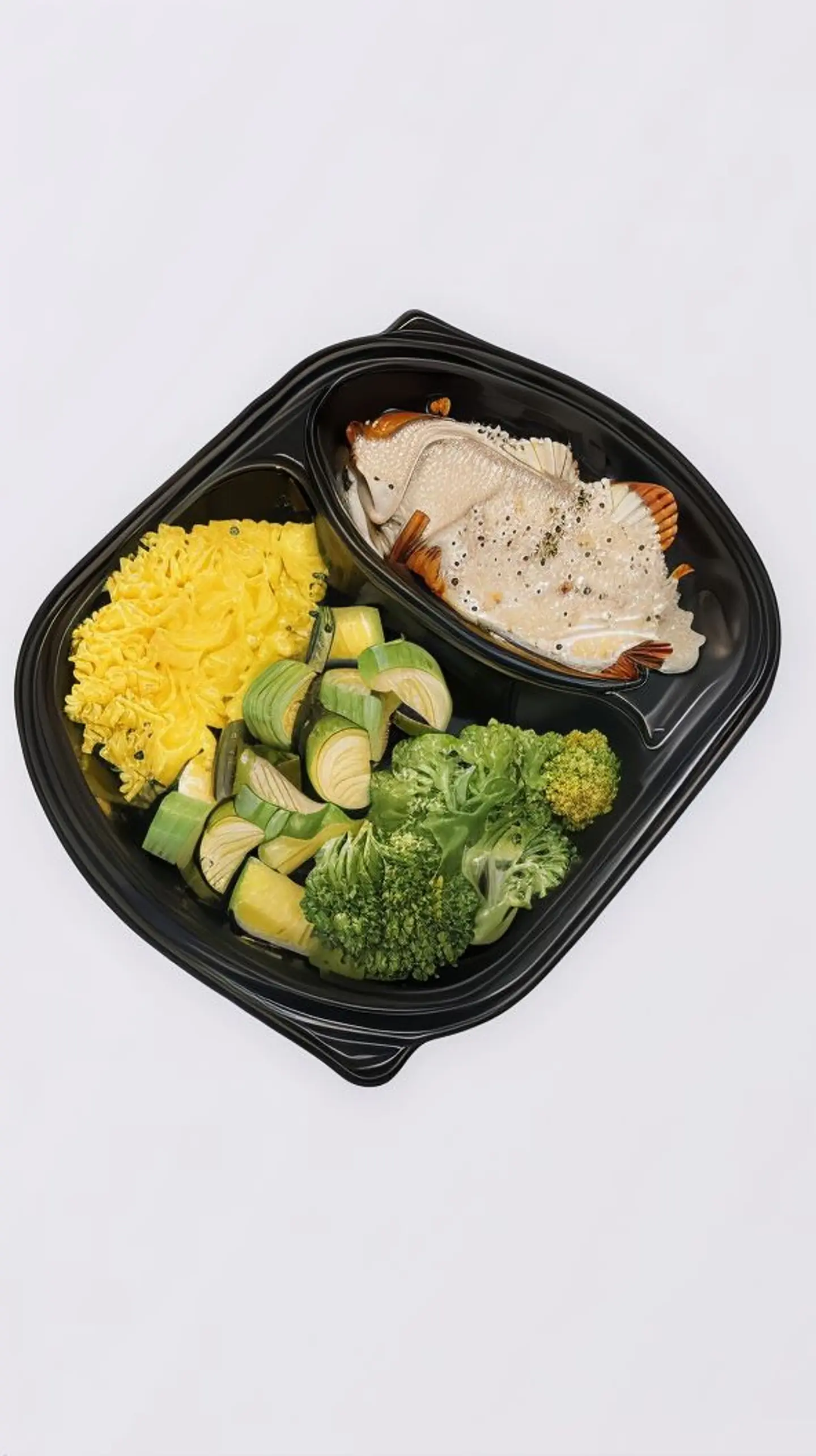 سمك بتر فلاي مع الخضار الكيتوني