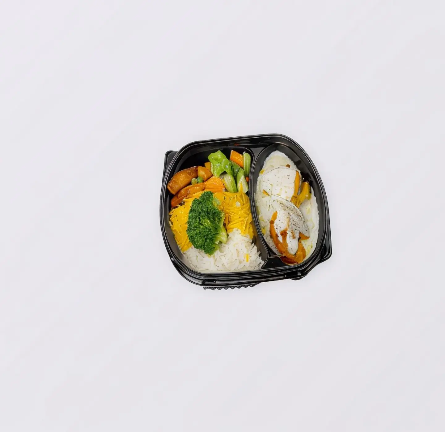 سمك الفريدو بالكريمة مع ارز مشكل وخضار