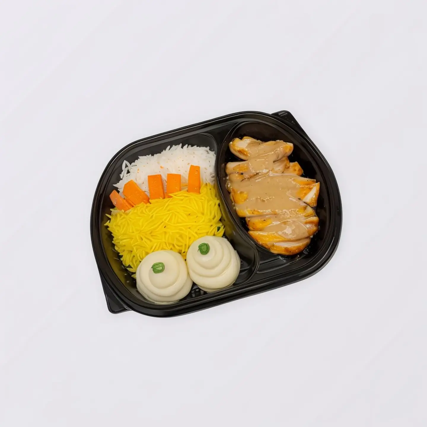 دجاج مشروم مع ارز مشكل ومهروسة وخضار