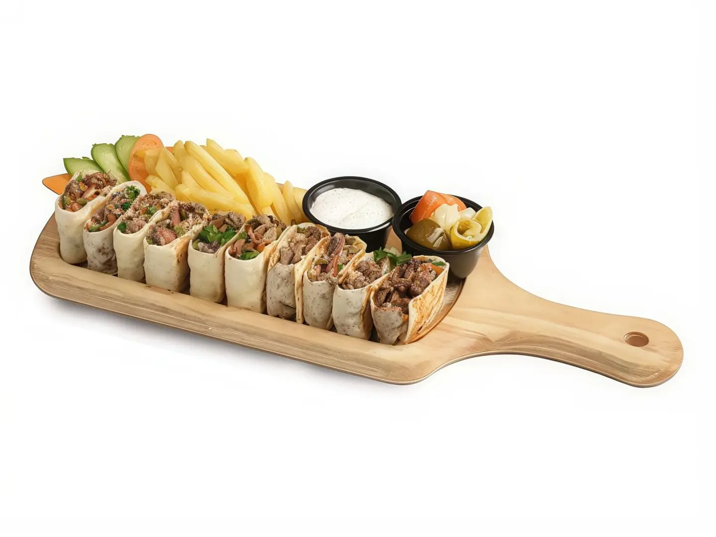 صحن شاورما لحم كبير