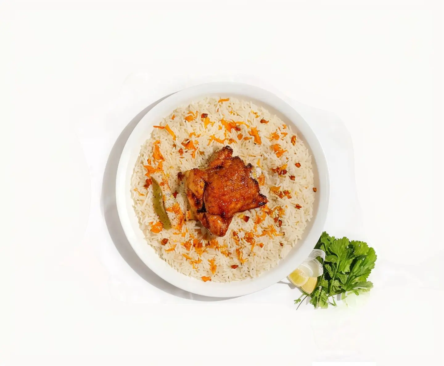 Half Grilled Chicken With Rice