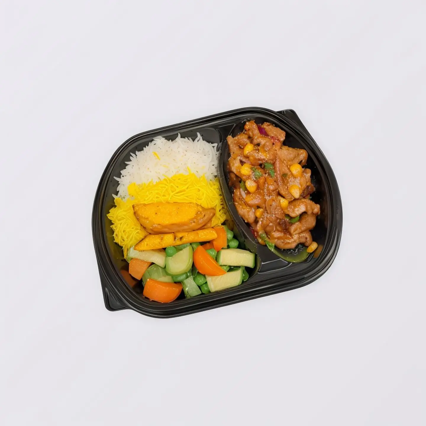 لحم مكسيكان مع ارز مشكل وبطاطس مهروسة