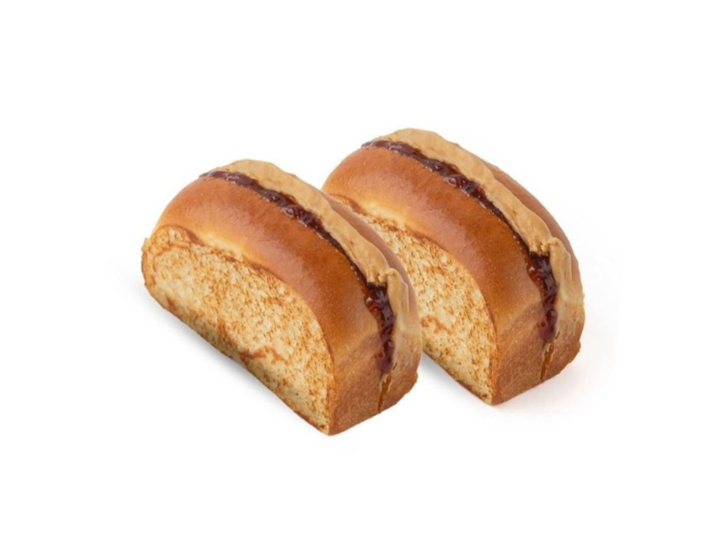 Mini Peanut Butter & Raspberry Jam Brioche 2 Pieces