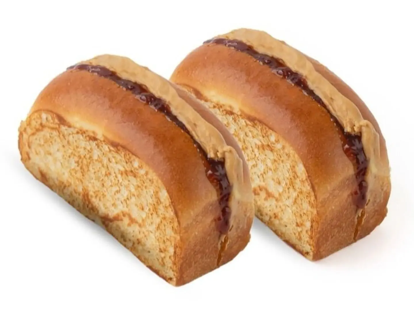 Mini Peanut Butter & Raspberry Jam Brioche 2 Pieces