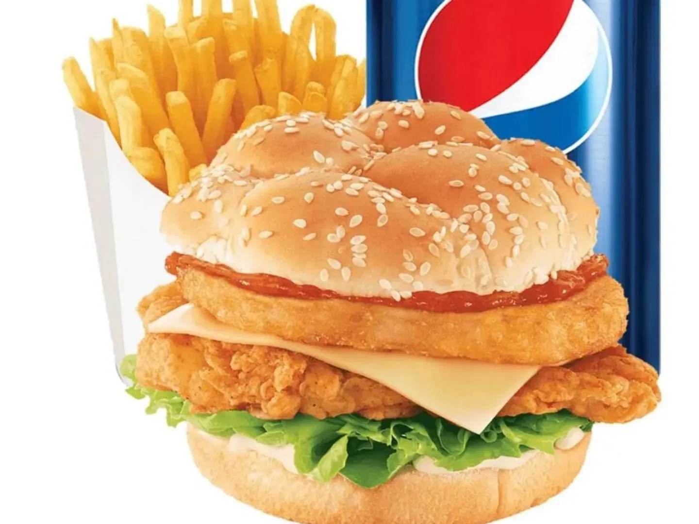 Double Chicken Burger Meal