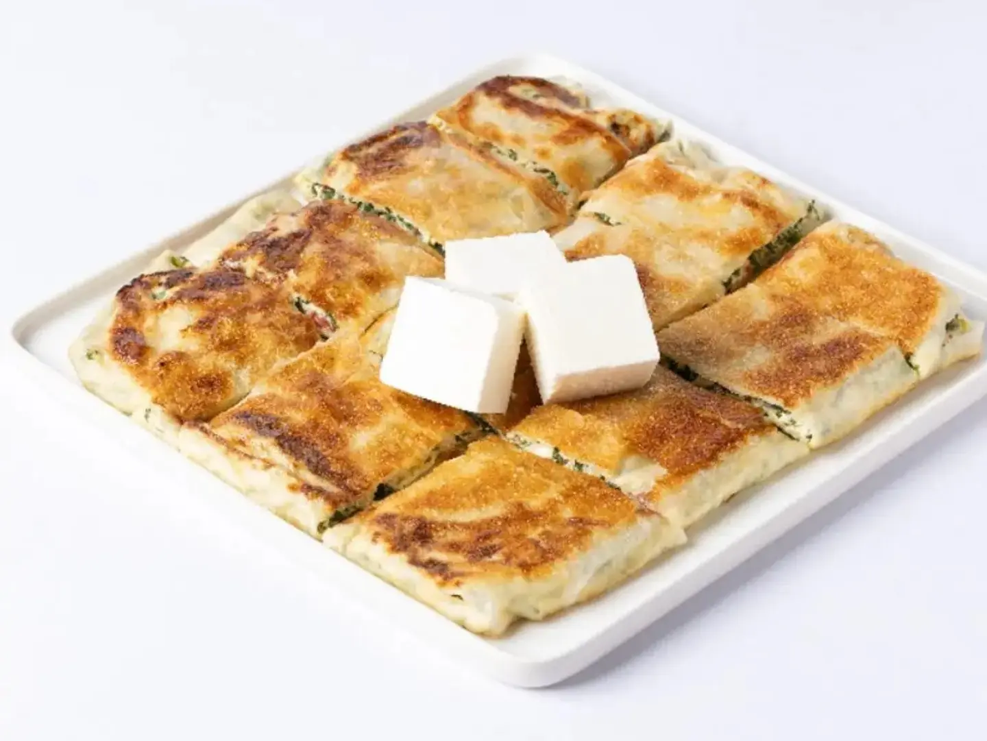 Savory Mutabbaq With Two Cheeses