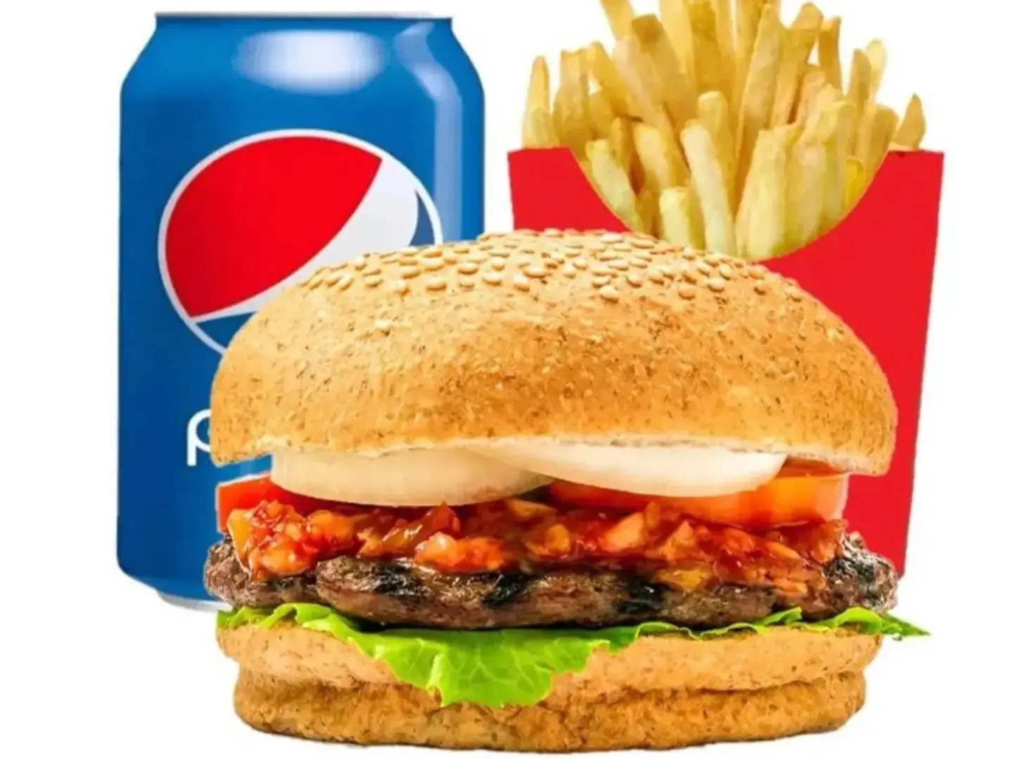 Double Beef Burger Meal