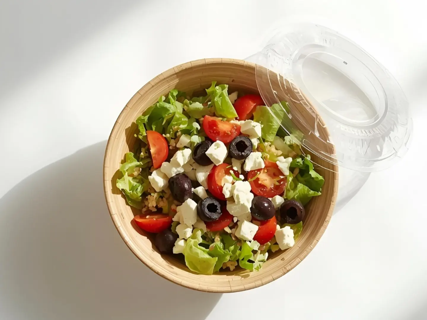 سلطة يوناني مع جبنة