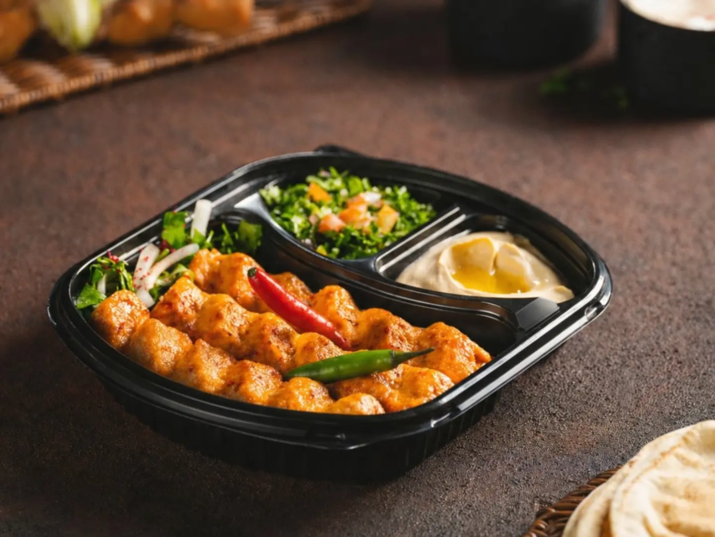 وجبة كباب دجاج حار
