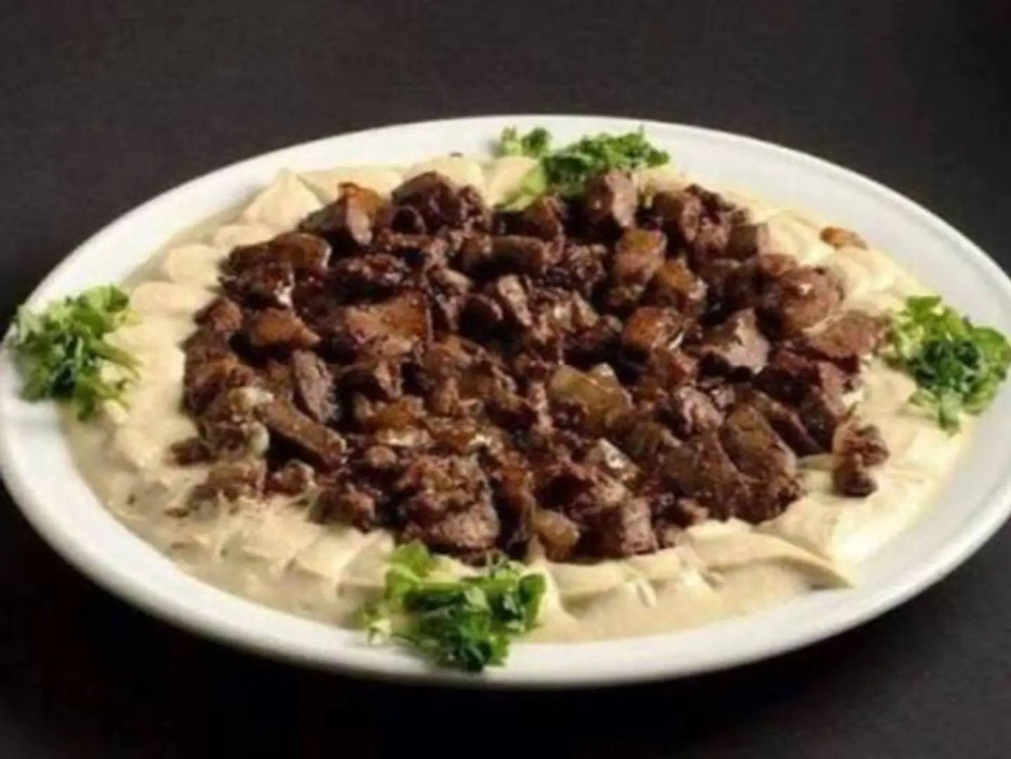 حمص بكبدة الغنم