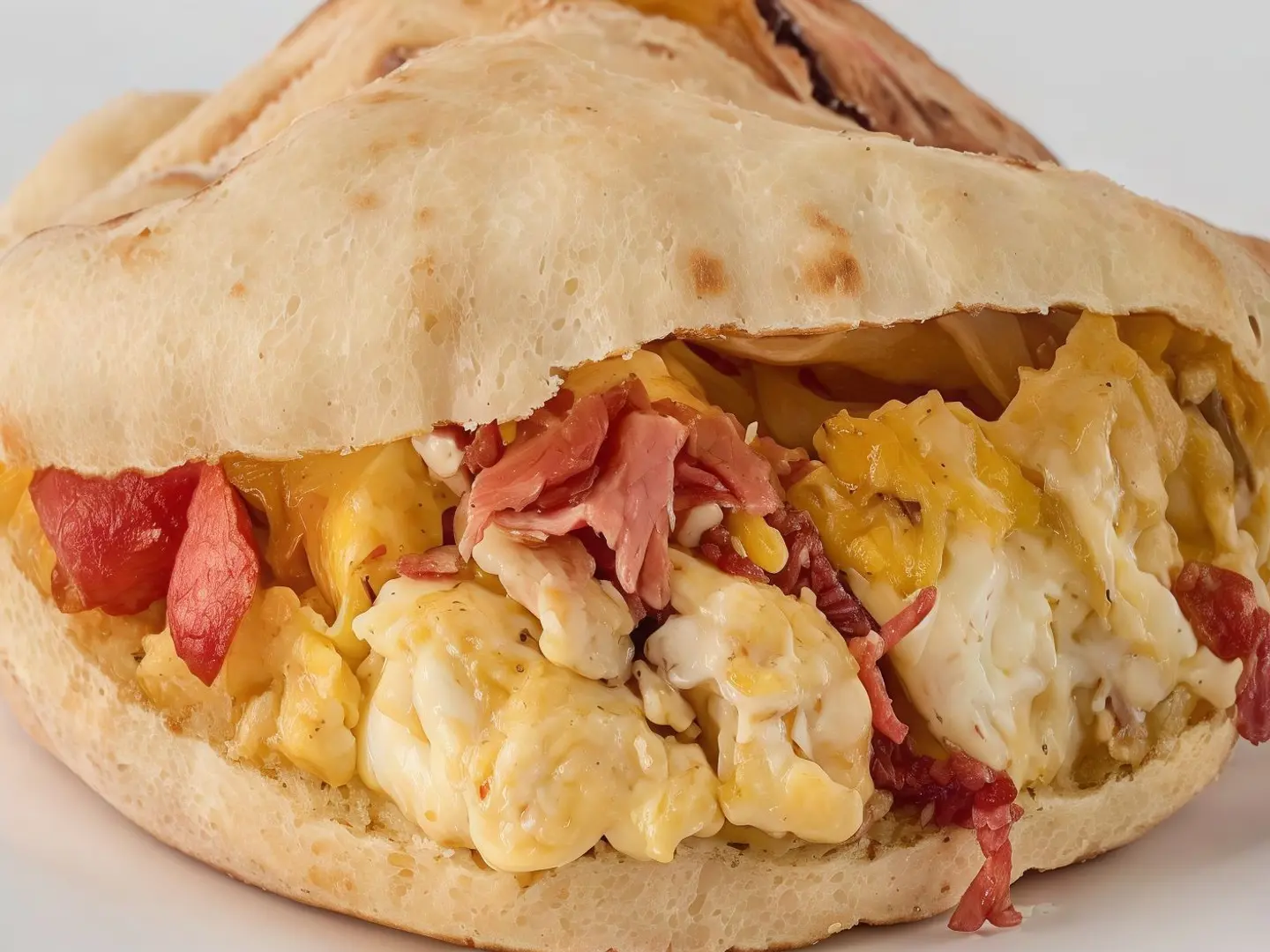 ساندوتش بيض بالبسطرمة