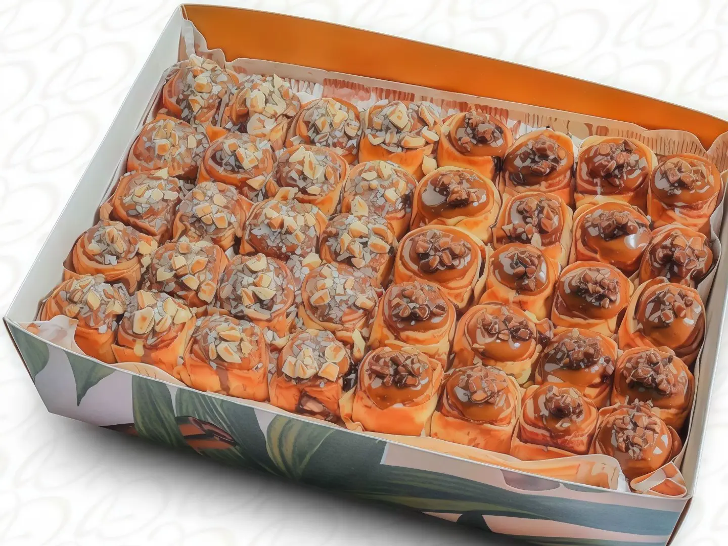 Mini Cinnamon Assortment Chocolate And Caramel Pecan