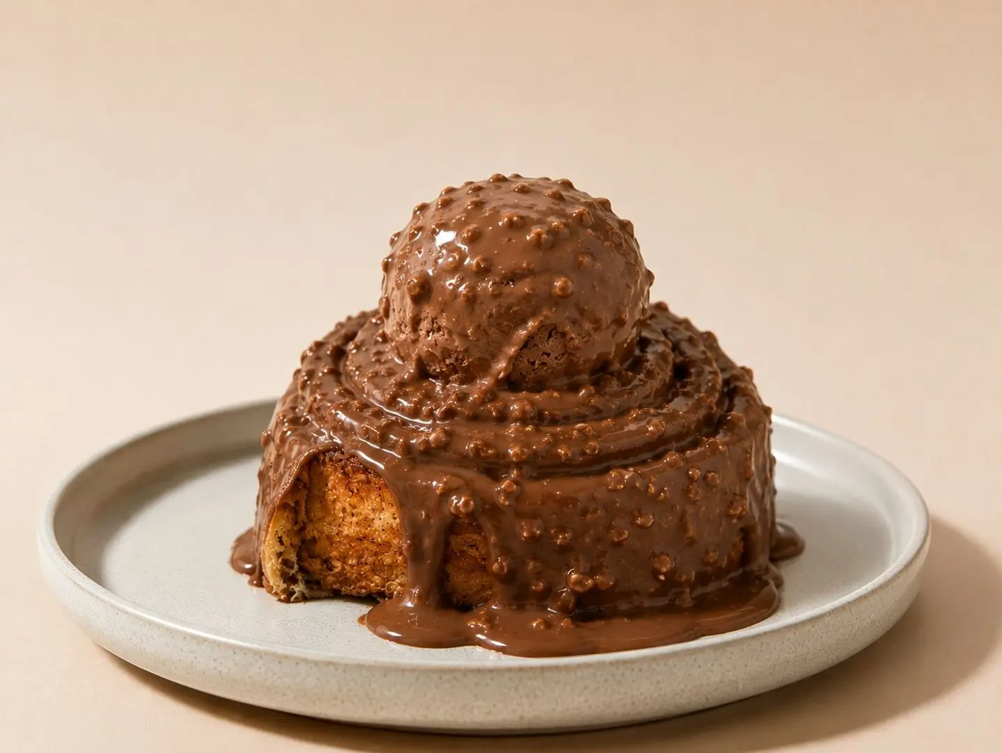 Ferrero Rocher Ice Cream Cinnamon Roll