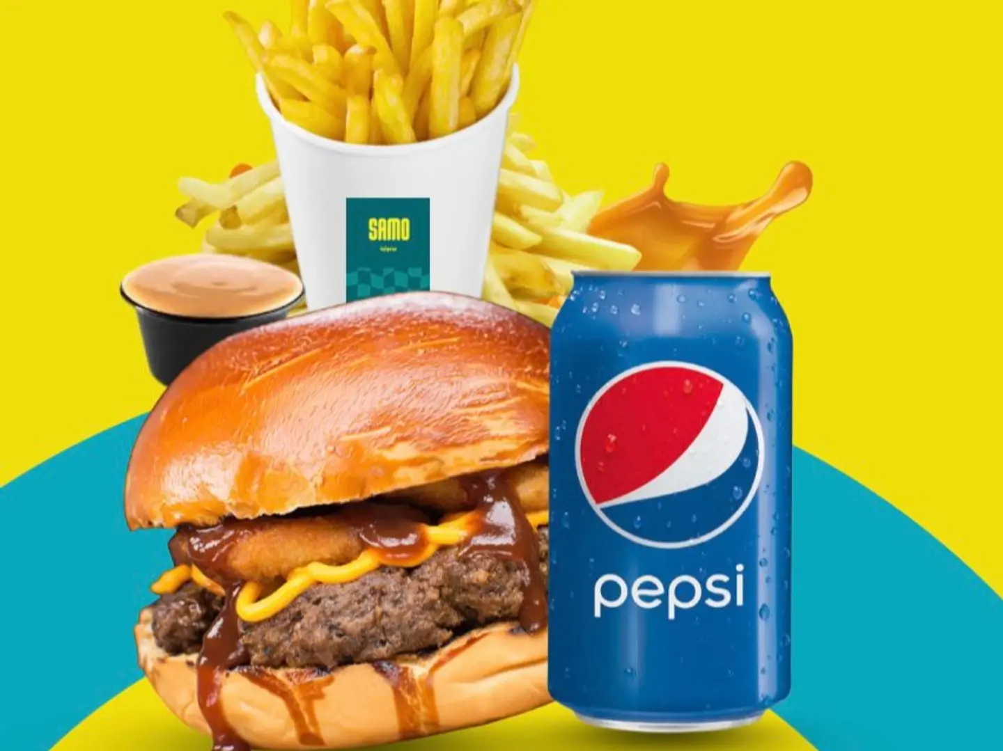 وجبة البرجر المشوي