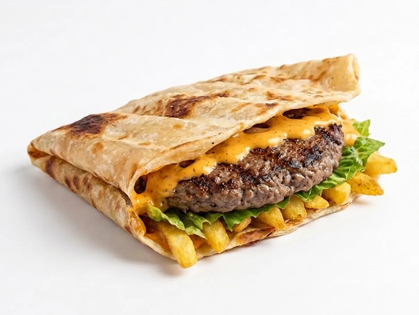 Beef Chapati Burger Overload