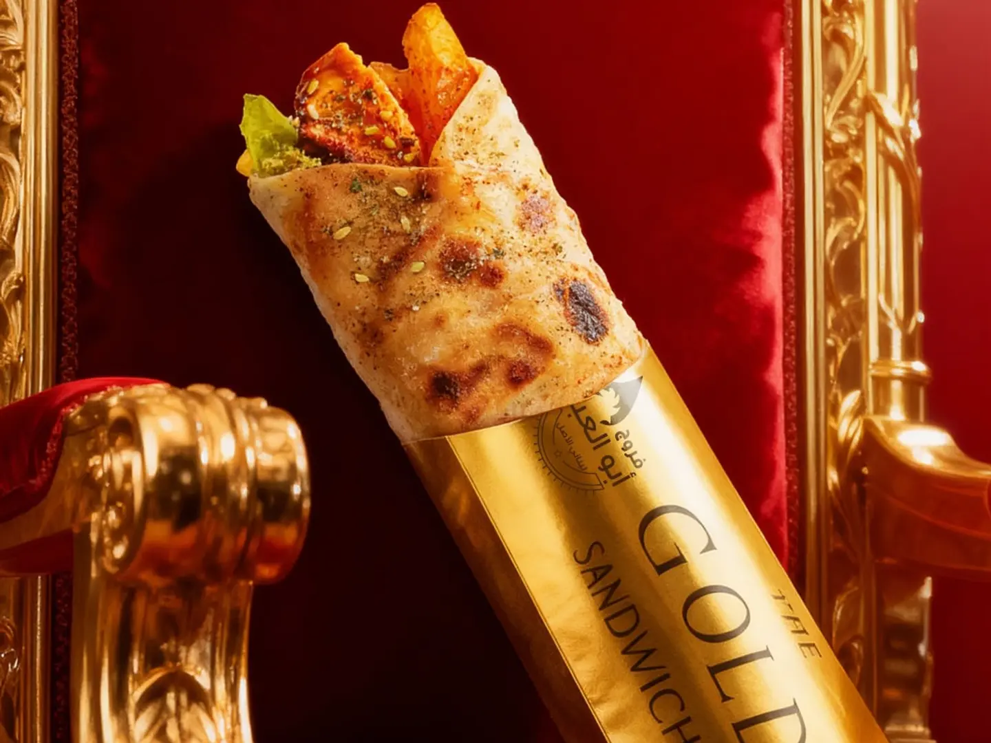 سندوتش كباب لحم ذهبي