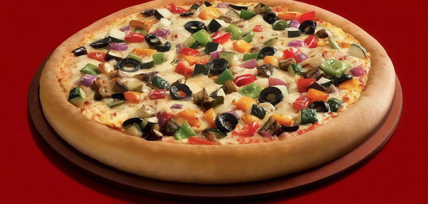 بيتزا خضار مع جبن سائل - وسط