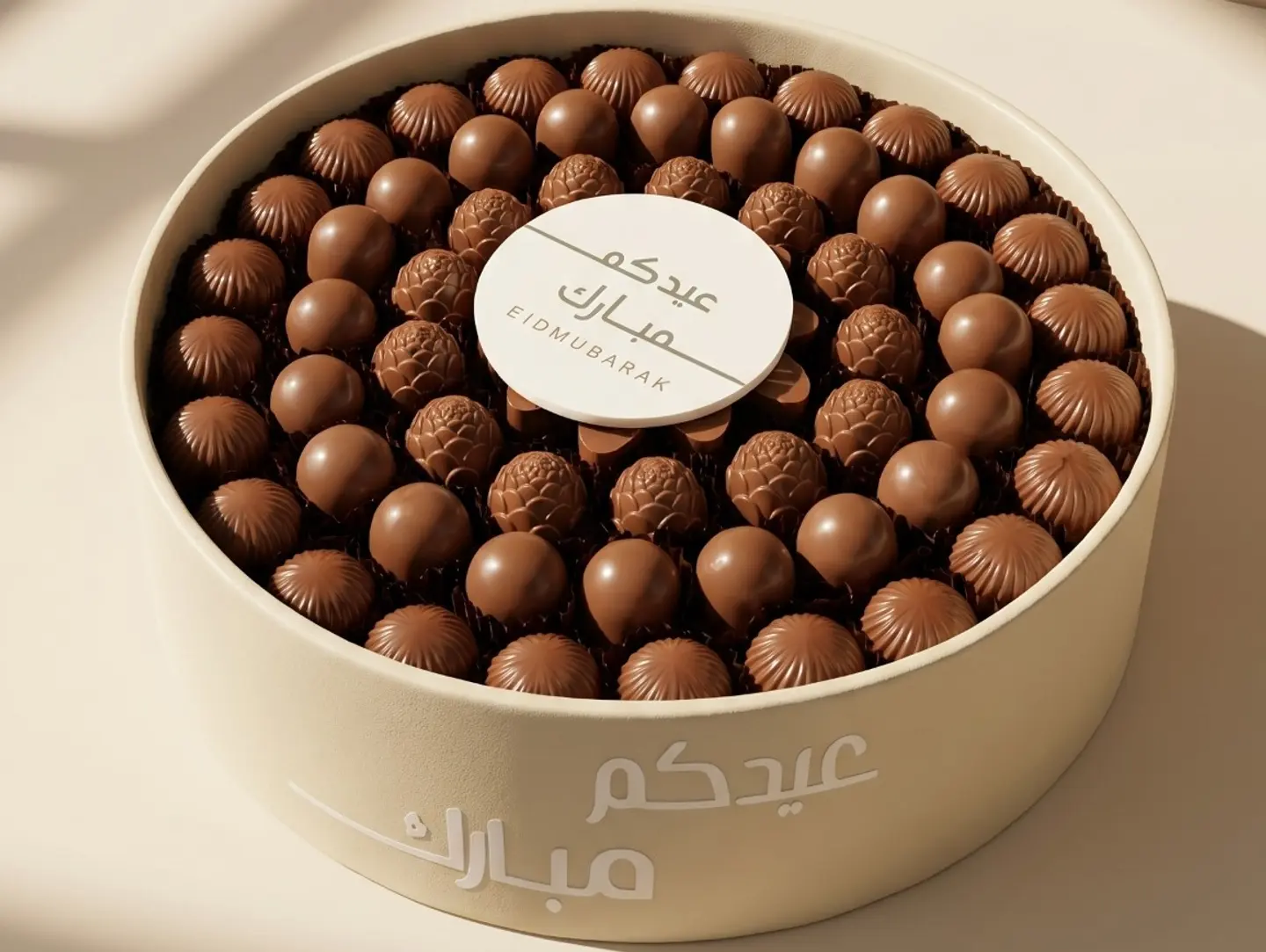 صينية شوكلاتة عيد دائري فاخر