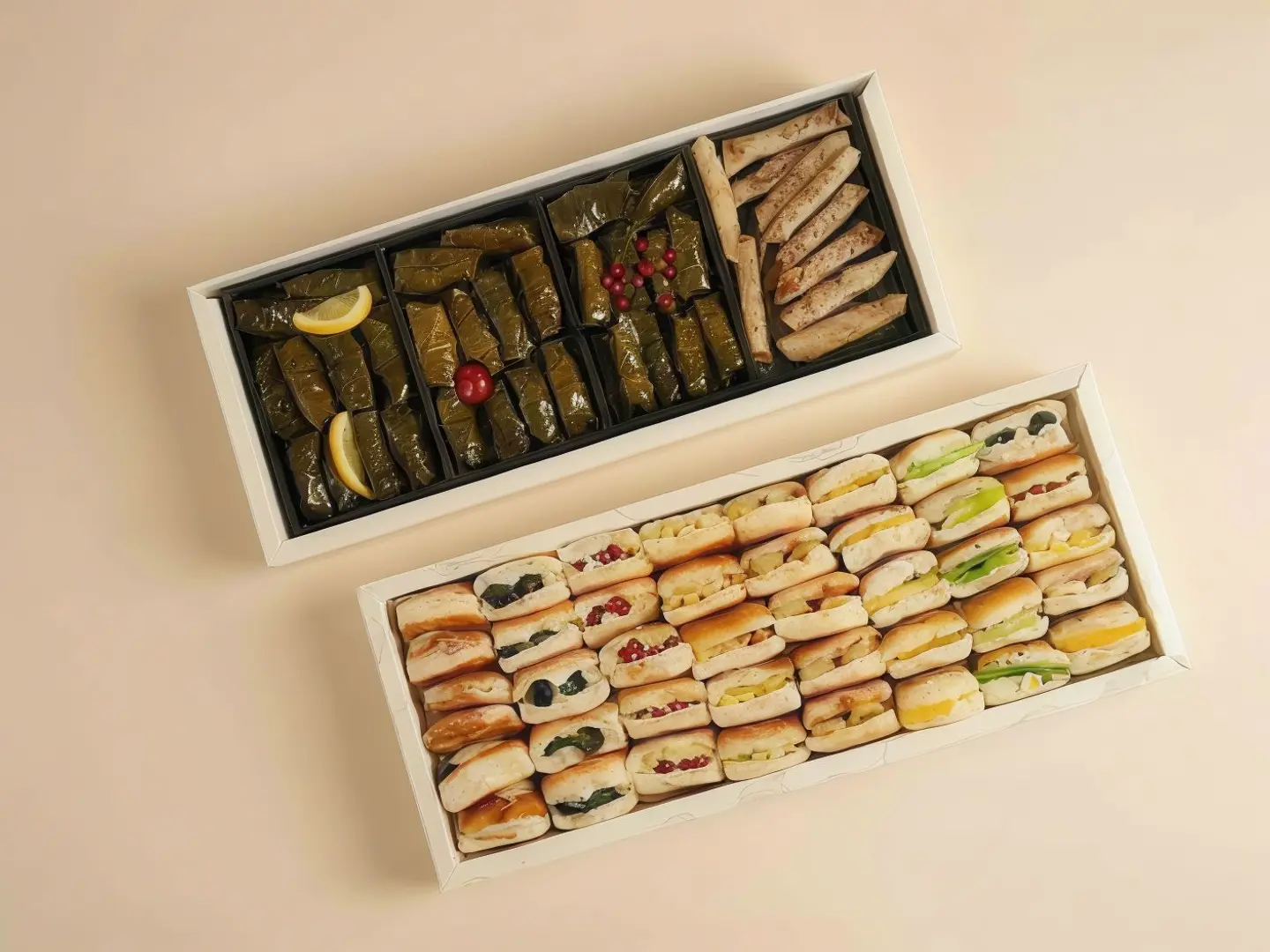 بوكس فطاير كبير + بوكس ورق عنب كبير