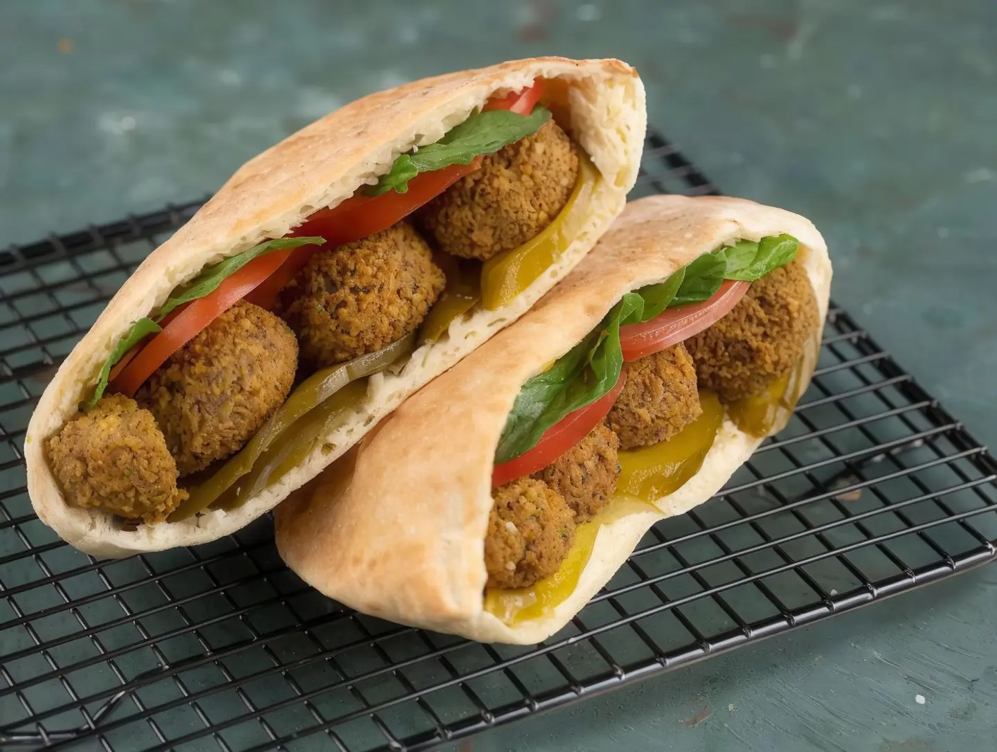 ساندوتش فلافل خبز شامي