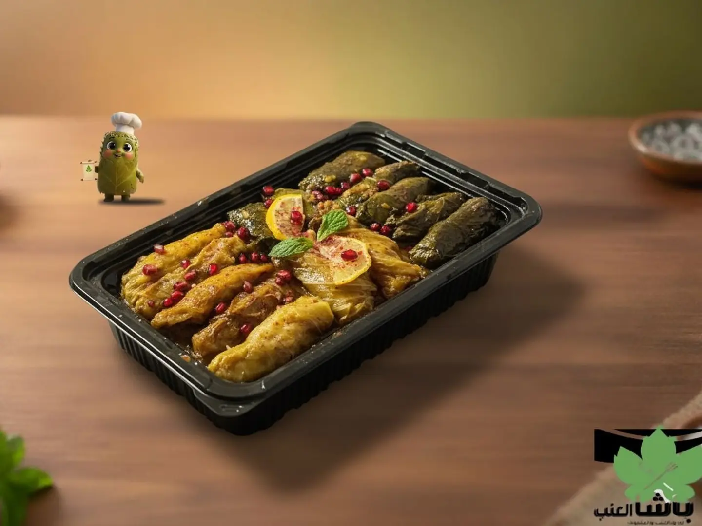 مشكل ورق عنب مع ملفوف وسط