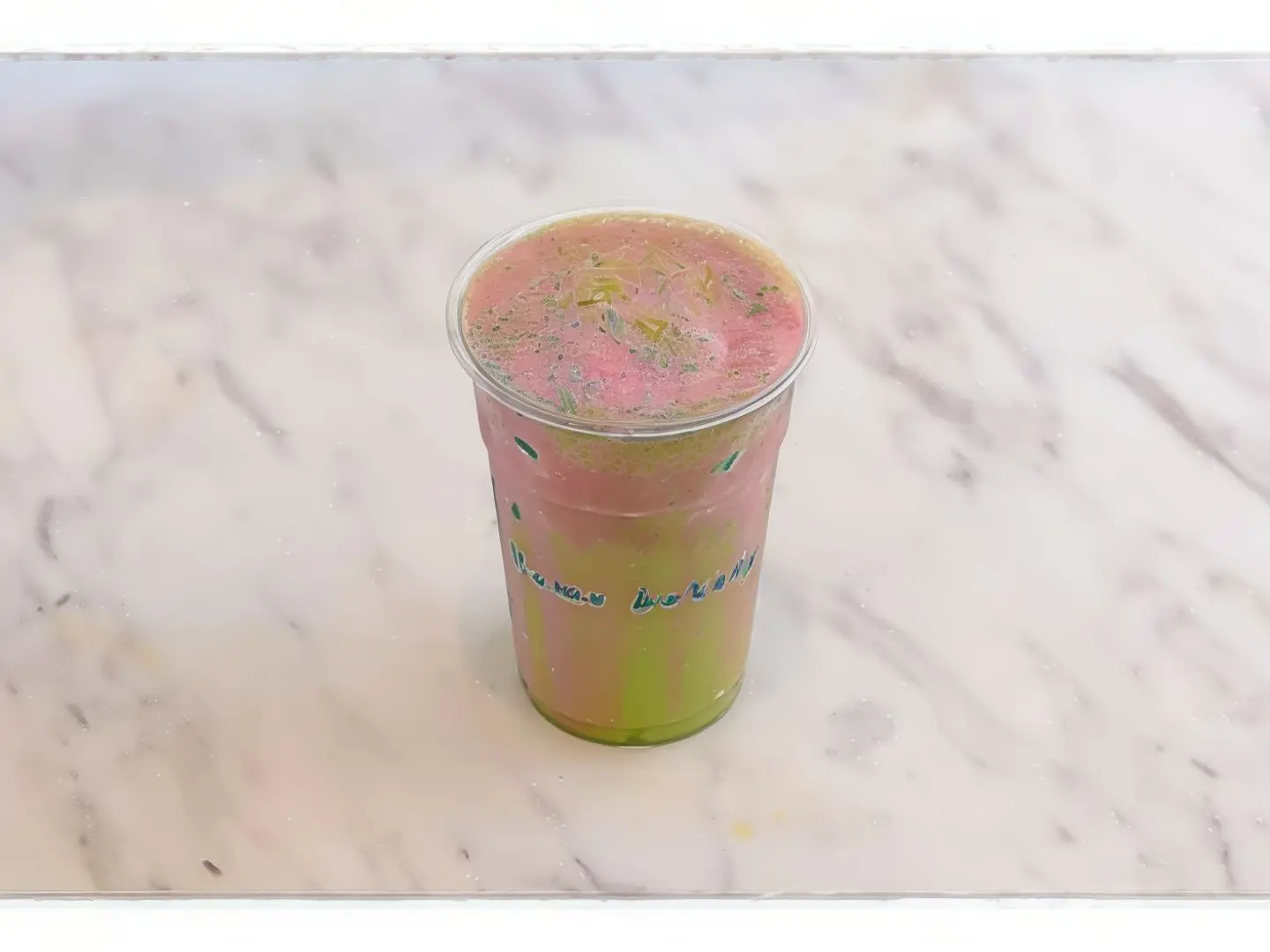 Strawberry Fluff Iced Matcha